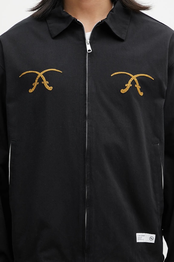 Bavlněná bunda NEIGHBORHOOD Souvenir Jacket černá 251UTNH.JKM03