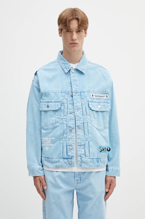 AAPE giacca Main Light Weight non isolato blu AAPLJM7674XXN