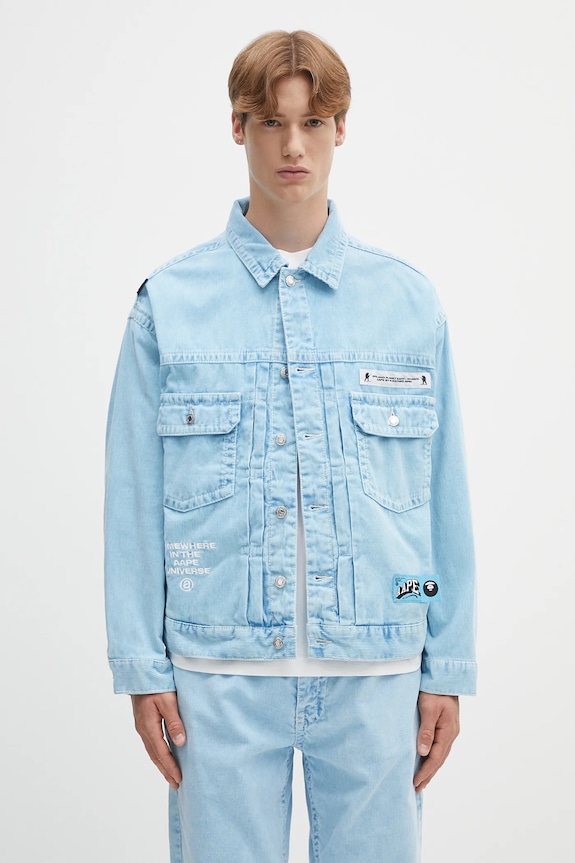 AAPE giacca Main Light Weight non isolato blu AAPLJM7674XXN