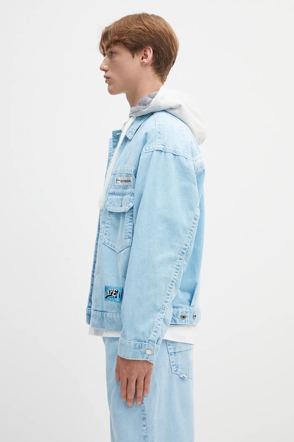 AAPE giacca Main Light Weight AAPLJM7674XXN blu SS25
