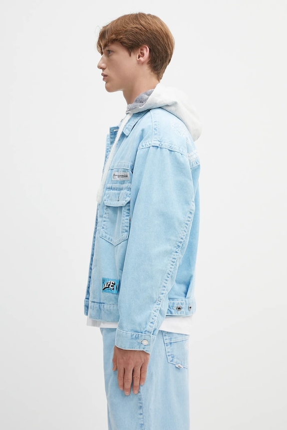 AAPE giacca Main Light Weight AAPLJM7674XXN blu SS25