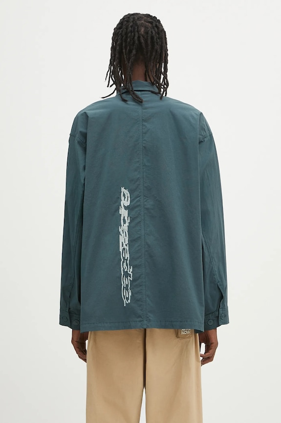 Oblečení Bunda AAPE Main Long Sleeve AAPSTM8501XXN tyrkysová