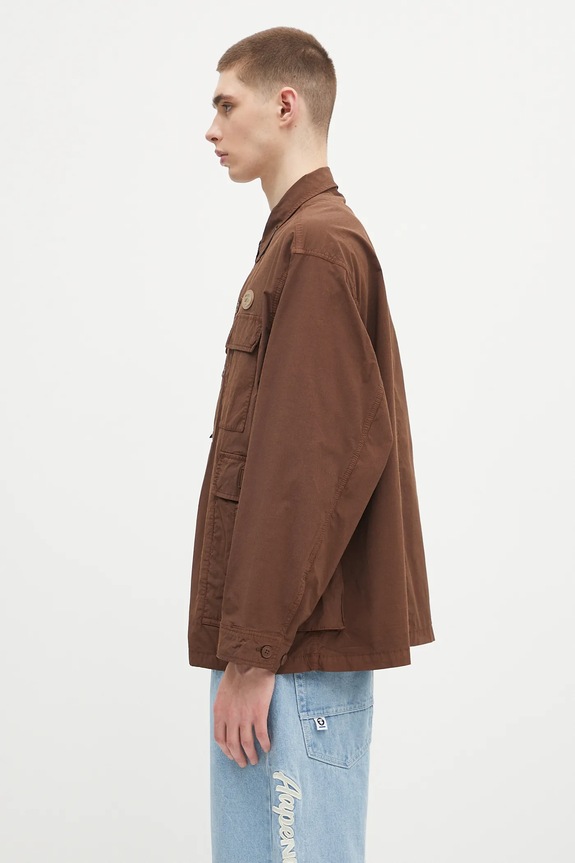 Bunda AAPE Main Long Sleeve AAPSTM8501XXN hnědá SS25