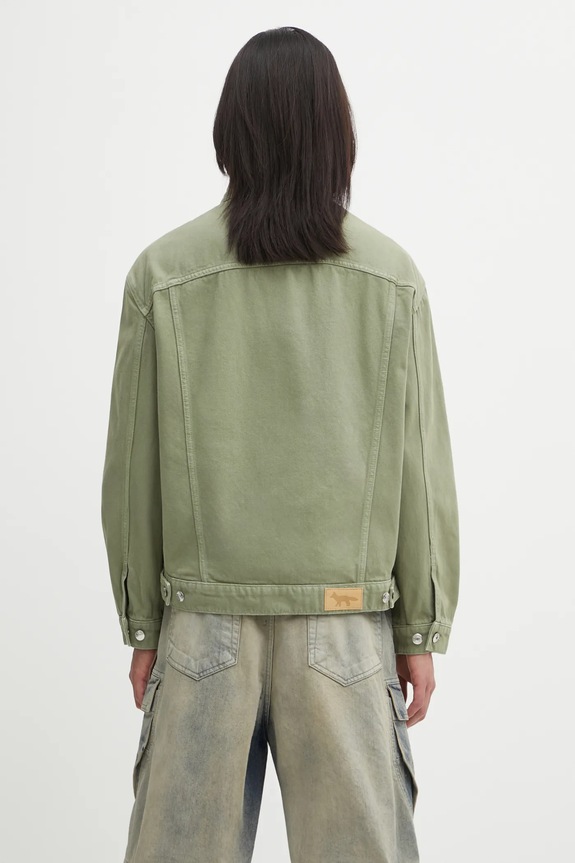 Одежда Хлопковая куртка Maison Kitsuné Trucker OM02103WD4012 зелёный