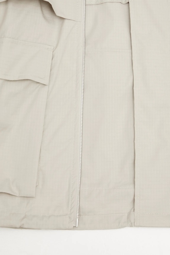 Maison Kitsuné giacca Hooded Zipped Windbreaker OM02113WW9056 beige