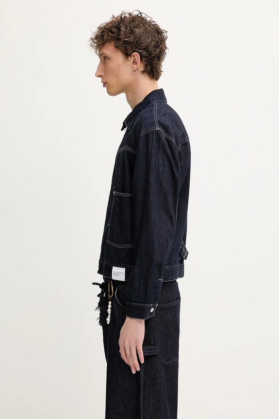 Džínová bunda NEIGHBORHOOD WASHED LW DENIM ZIP 251SPNH.JKM01 modrá SS25