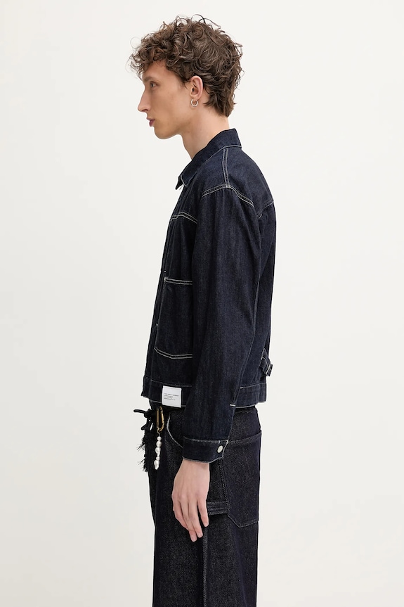 Džínová bunda NEIGHBORHOOD WASHED LW DENIM ZIP 251SPNH.JKM01 modrá SS25