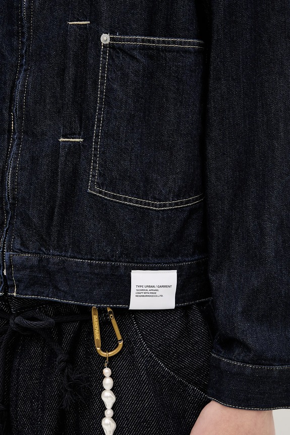 Džínová bunda NEIGHBORHOOD WASHED LW DENIM ZIP modrá 251SPNH.JKM01