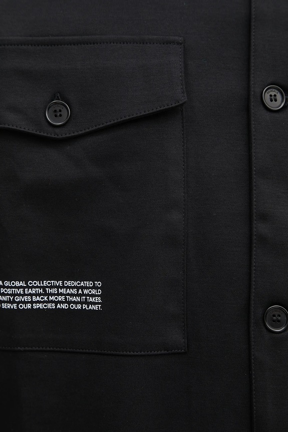 Pamučna košulja Pangaia DNA Interlock Jacket 10002444 crna