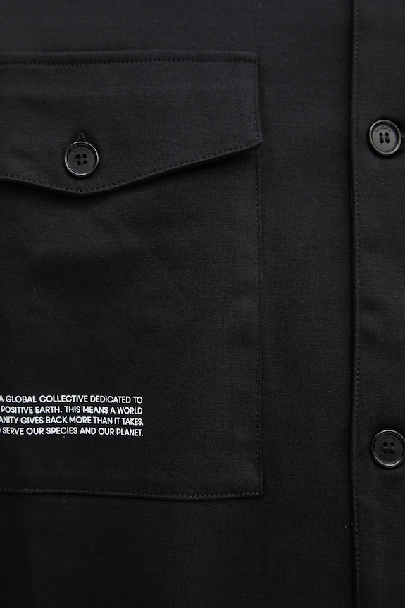 Pamučna košulja Pangaia DNA Interlock Jacket 10002444 crna