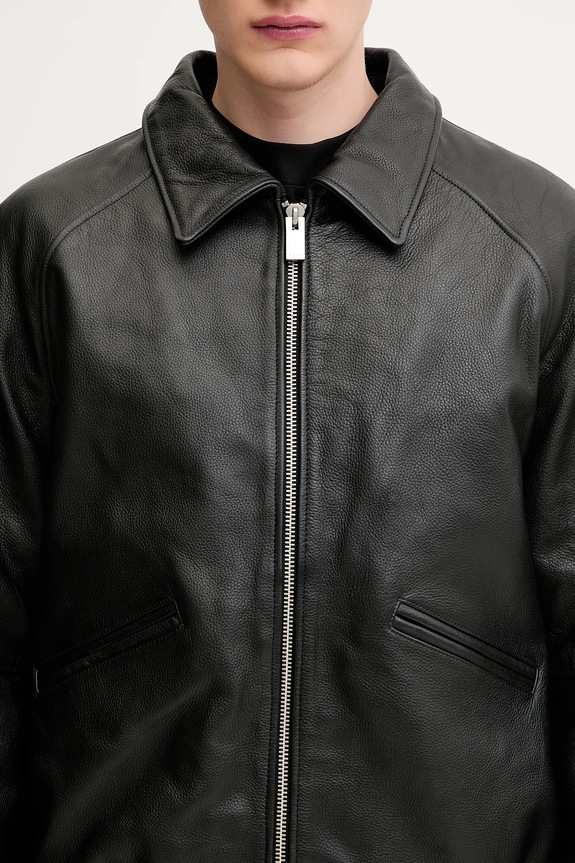 1017 ALYX 9SM leather jacket Leather varsity black AAMOU0545LE01