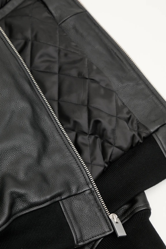 1017 ALYX 9SM leather jacket Leather varsity AAMOU0545LE01 black