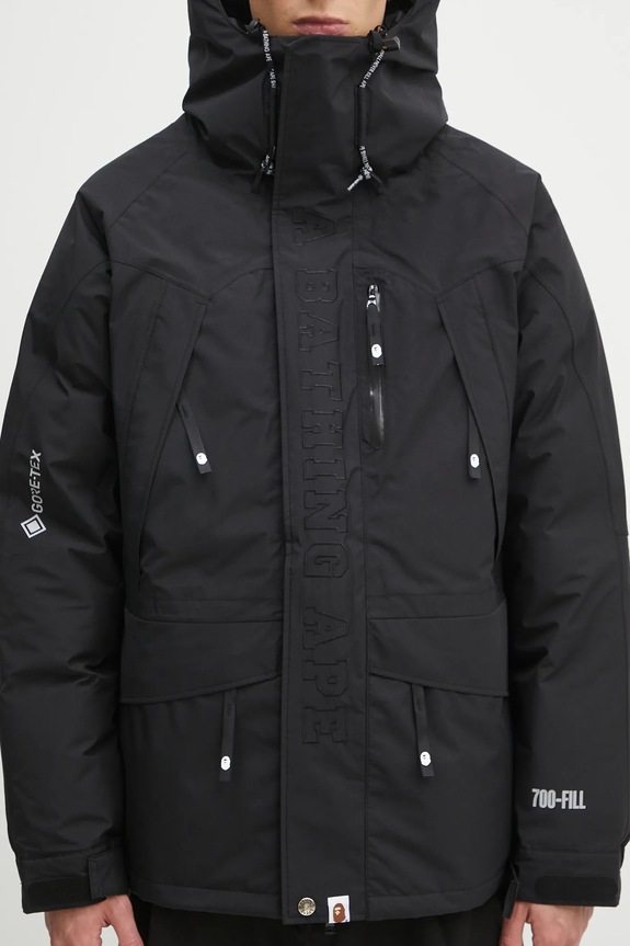 Пухова куртка A Bathing Ape Gore-tex snowboard down jacket чорний 1K70144004