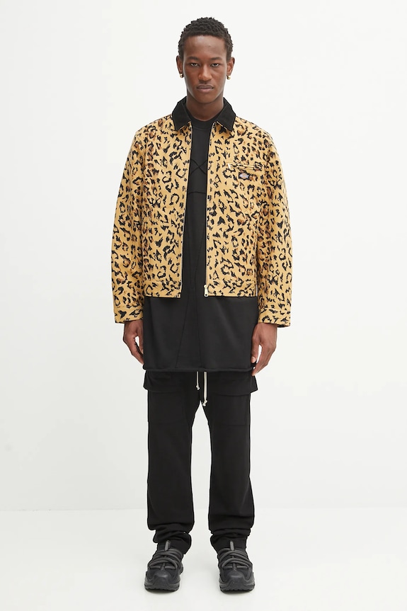 Bavlněná bunda Wacko Maria DICKIES / LEOPARD WORK JACKET 25SS.WMO.DC03
