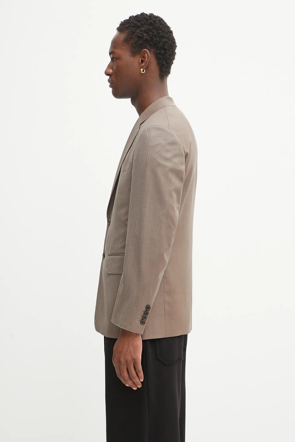 Vlněné sako Wacko Maria SINGLE BREASTED JACKET ( TYPE-3 ) 25SS.WMO.SU03 béžová SS25