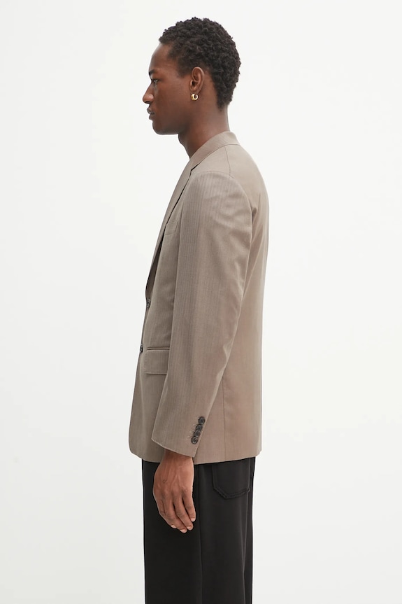 Vlněné sako Wacko Maria SINGLE BREASTED JACKET ( TYPE-3 ) 25SS.WMO.SU03 béžová SS25