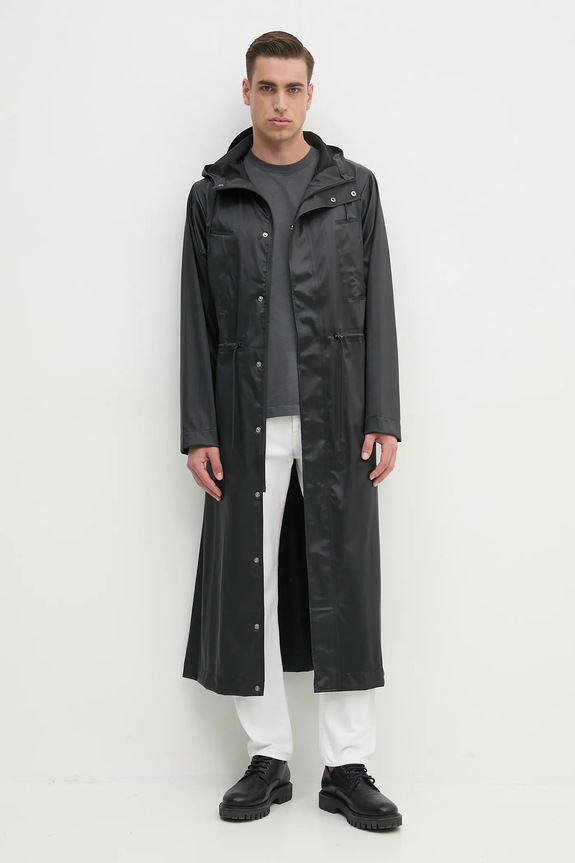 Rains giacca Bold Longest Jacket W3 12120.84 nero AW25