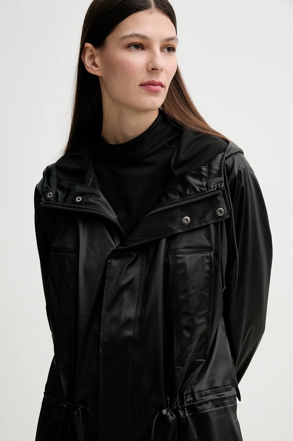 Rains giacca Bold Longest Jacket W3 12120.84 nero