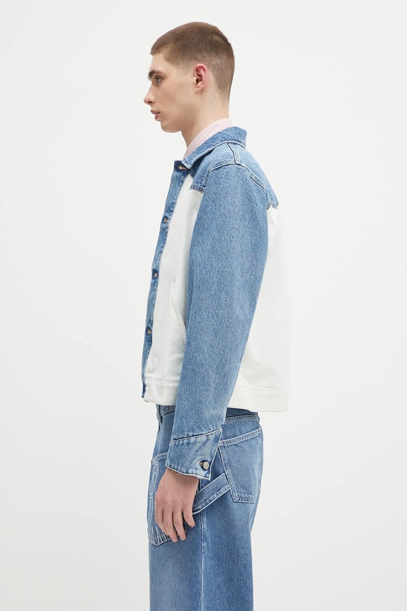 Îmbrăcăminte Aries geacă jeans Patchwork Western Carpenter Jacket AR7030503 albastru