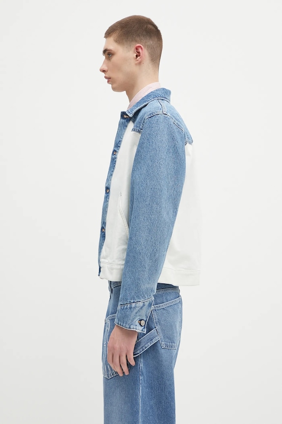 Odzież Aries kurtka jeansowa Patchwork Western Carpenter Jacket AR7030503 niebieski