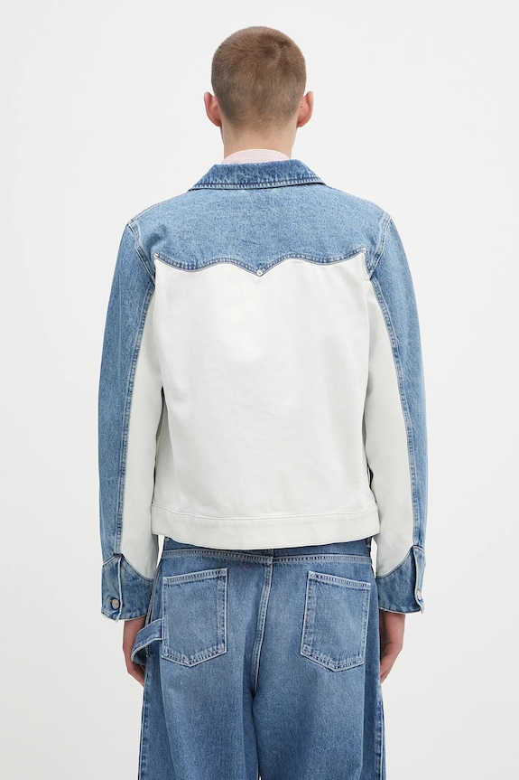 Aries kurtka jeansowa Patchwork Western Carpenter Jacket AR7030503 niebieski