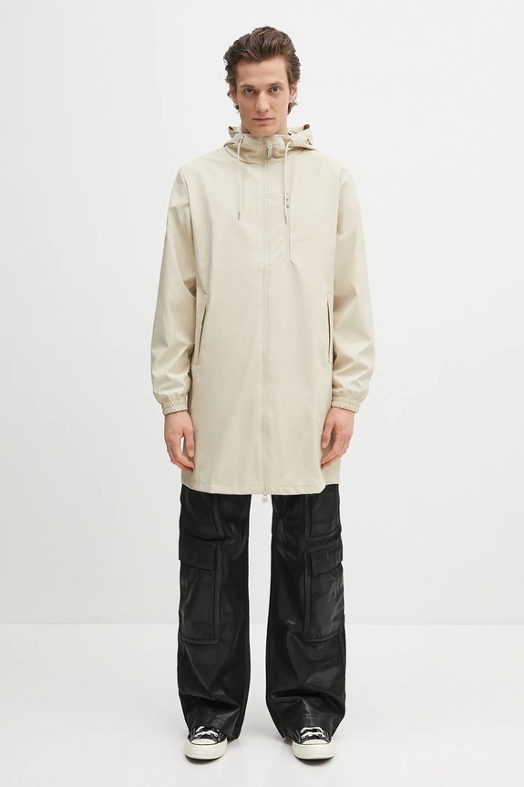 Rains jacket Long Storm Breaker W3 with beige 12080.26