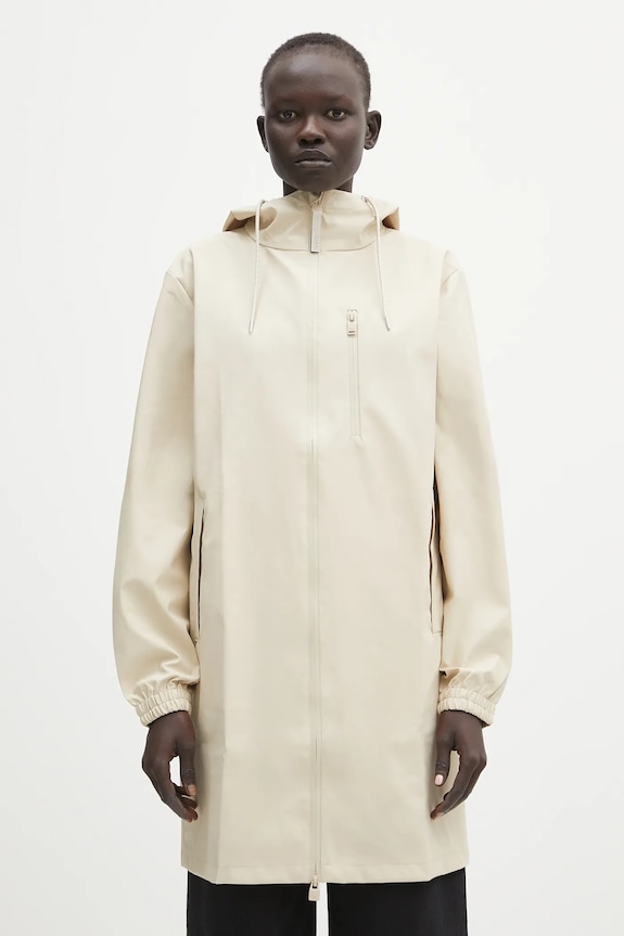 Rains jacket Long Storm Breaker W3 12080.26 beige SS25