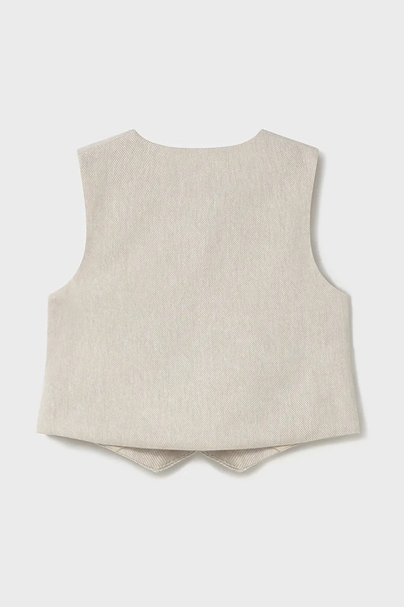 Mayoral gilet in misto lino per neonati 1303.3A.Baby.PPYA beige SS25