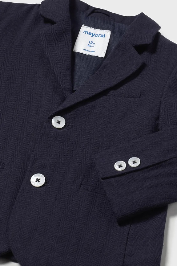 Αγορίστικα Παιδικό λινό σακάκι Mayoral 1470.3B.Baby.PPYA σκούρο μπλε