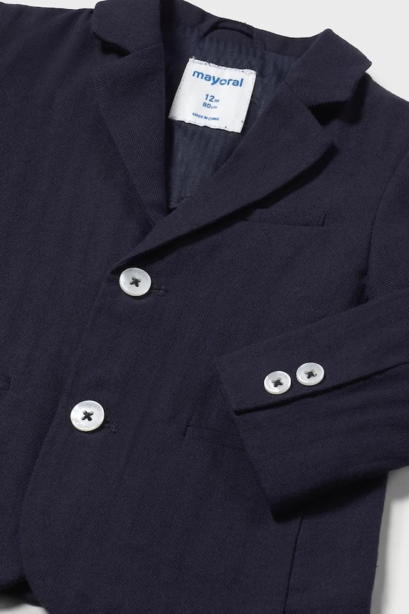 Αγορίστικα Παιδικό λινό σακάκι Mayoral 1470.3B.Baby.PPYA σκούρο μπλε