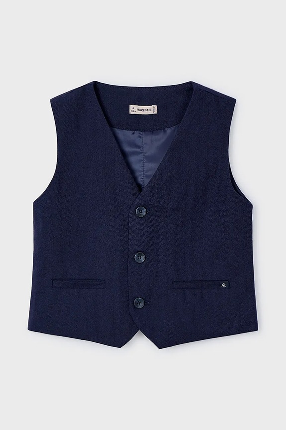 Mayoral vestă pentru copii din amestec de in panza bleumarin 3369.5A.Mini.PPYA
