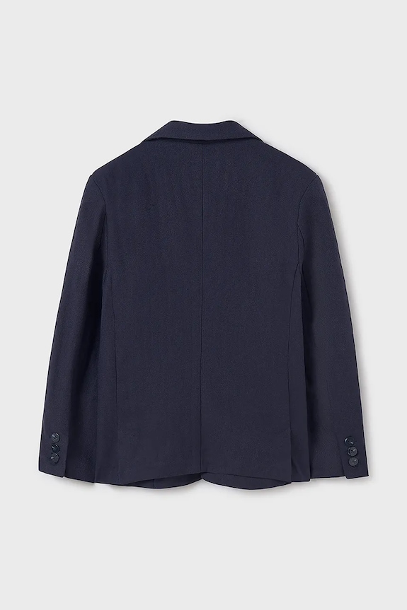 Mayoral blazer in misto lino per bambini 6485.7B.Junior.PPYA blu navy SS25