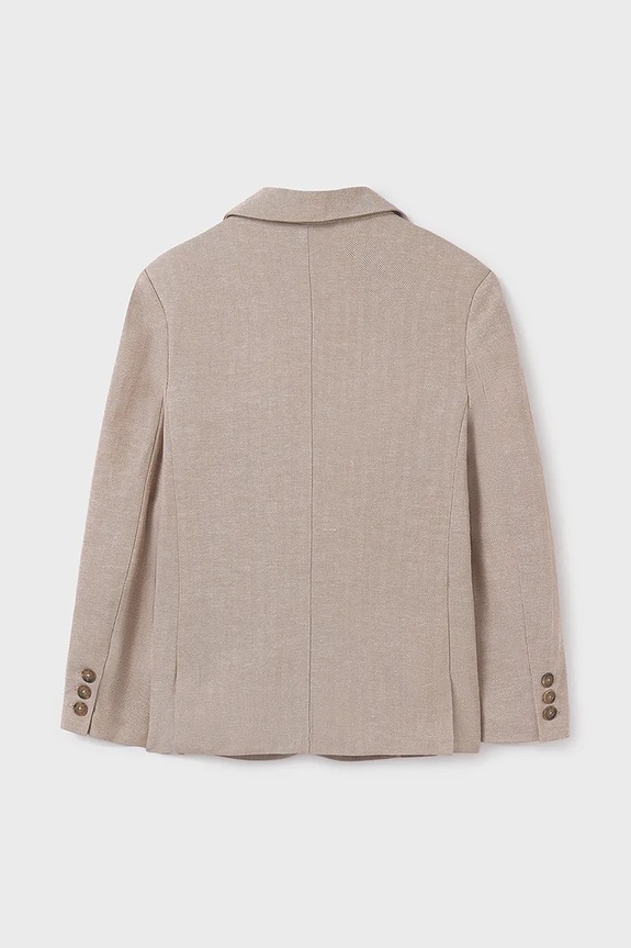 Chłopiec Mayoral marynarka z domieszką lnu dziecięca 6485.7B.Junior.PPYA brązowy