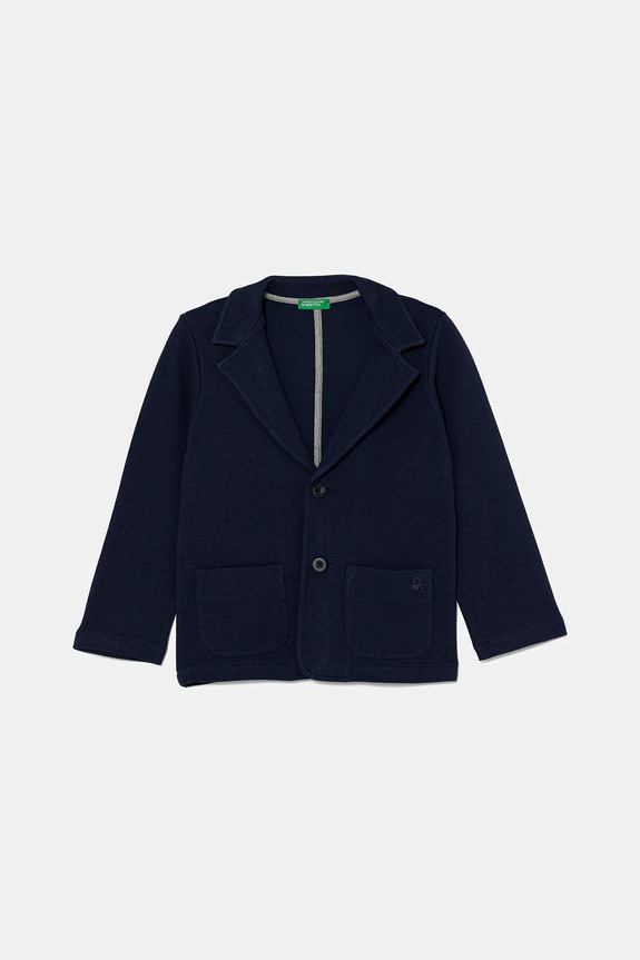 United Colors of Benetton blazer in cotone per bambini maglia blu navy 3KWYG600F.P.Seasonal