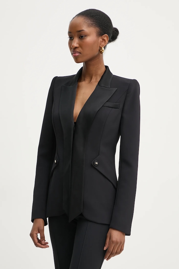 Elisabetta Franchi giacca tessuto nero GI13351E2