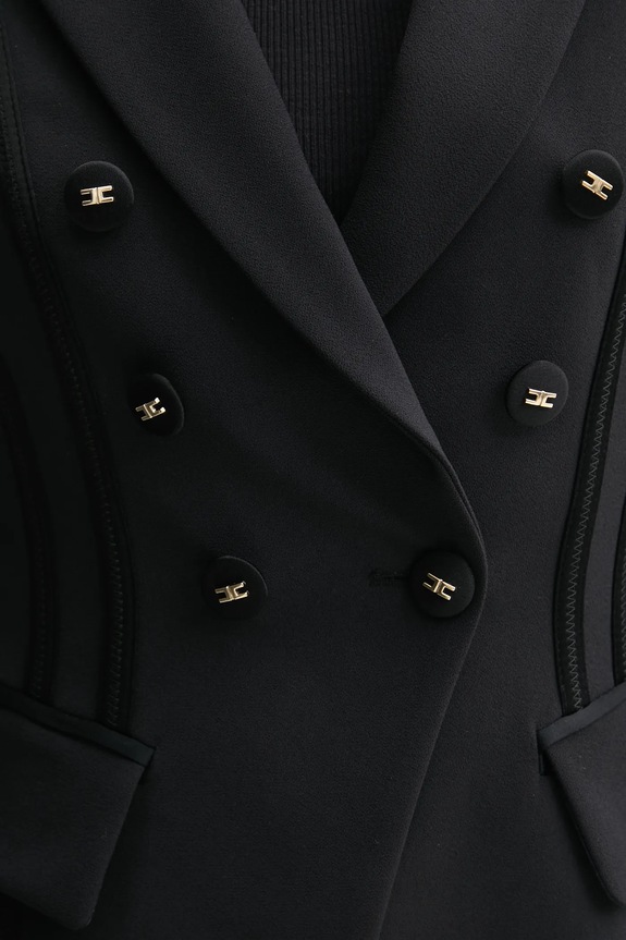Elisabetta Franchi marynarka GI14251E2 czarny