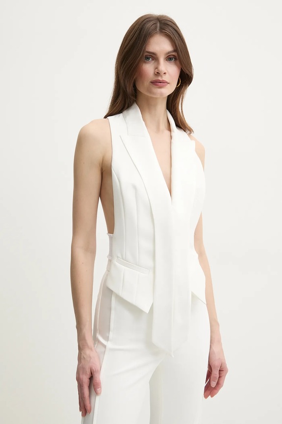 Elisabetta Franchi gilet tessuto beige GL00251E2