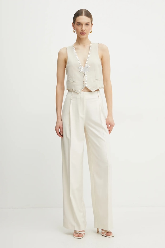 Forte Forte gilè con aggiunta di lana 13530bis.my.jacket beige SS25