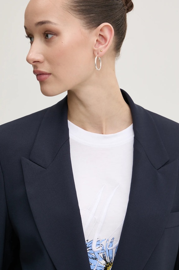 MSGM marynarka wełniana granatowy 3841MDG27.257127