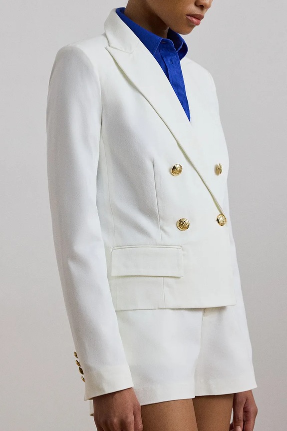 Lauren Ralph Lauren marynarka bawełniana biały 200957205