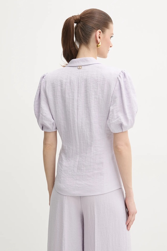 Ρούχα Blazer με μείγμα λινών Twinset 251TT2280 μωβ