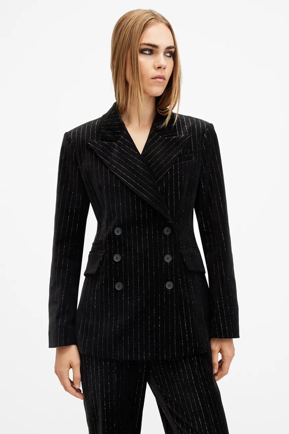 AllSaints sacou din bumbac SEVENH negru W026QB