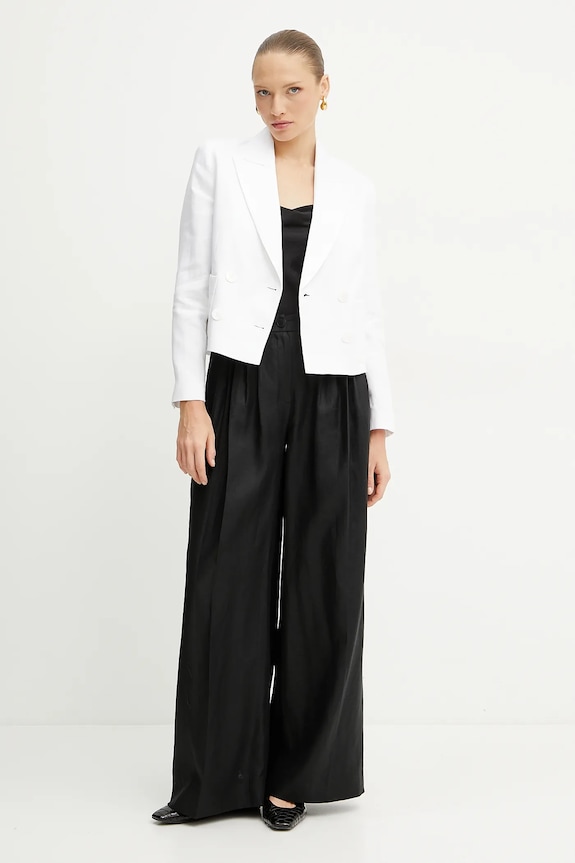 Luisa Spagnoli sacou de in 542051 alb SS25