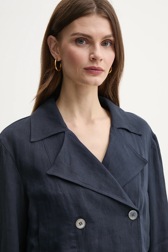 Platneni kaput Marella FLAVIO mornarsko plava 2513041094