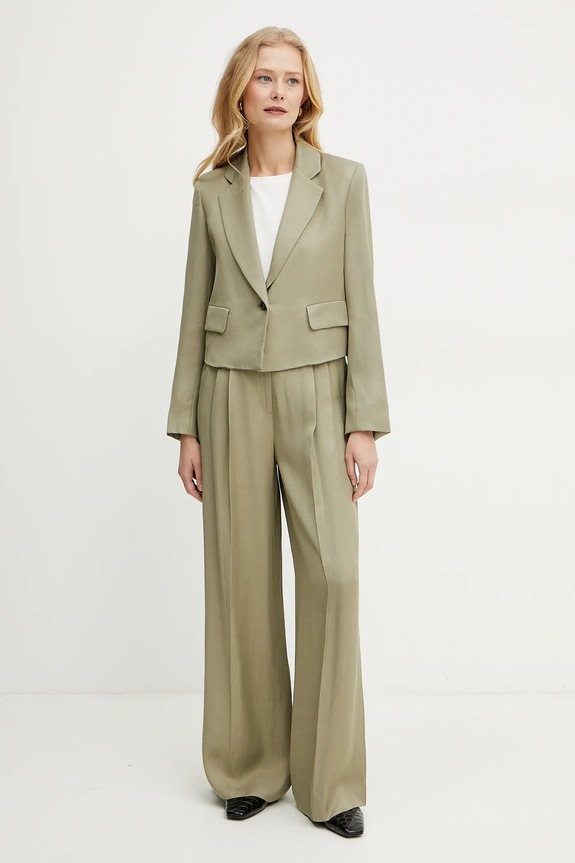 Blazer με μείγμα λινών Marella Emme by Marella 2515041121 πράσινο SS25