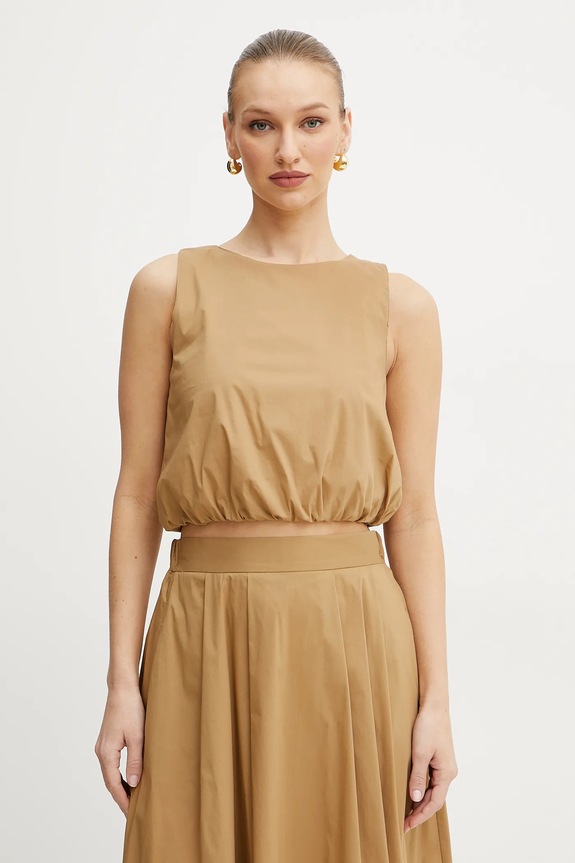 Marella bluzka Emme by Marella z elastanem beżowy 2515161132