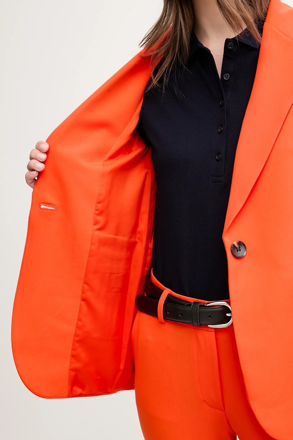 Σακάκι Sisley 2KVXLW025 πορτοκαλί