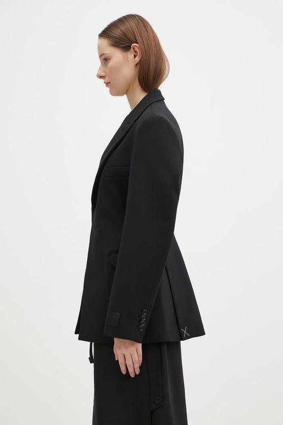 Vlnené sako VETEMENTS Hourglass Tailored WA66JA420B čierna SS25