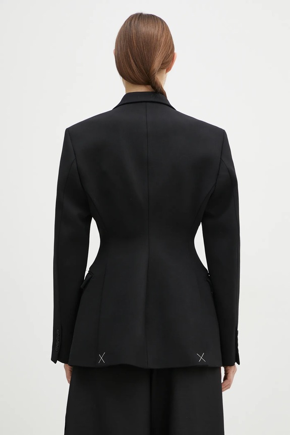 Oblečenie Vlnené sako VETEMENTS Hourglass Tailored WA66JA420B čierna