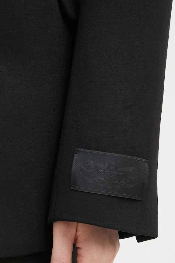 Vlnené sako VETEMENTS Hourglass Tailored WA66JA420B čierna